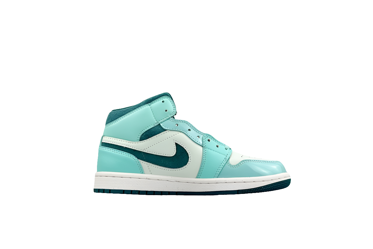Jordan 1 Mid -  Chenile Bleached Turquoise