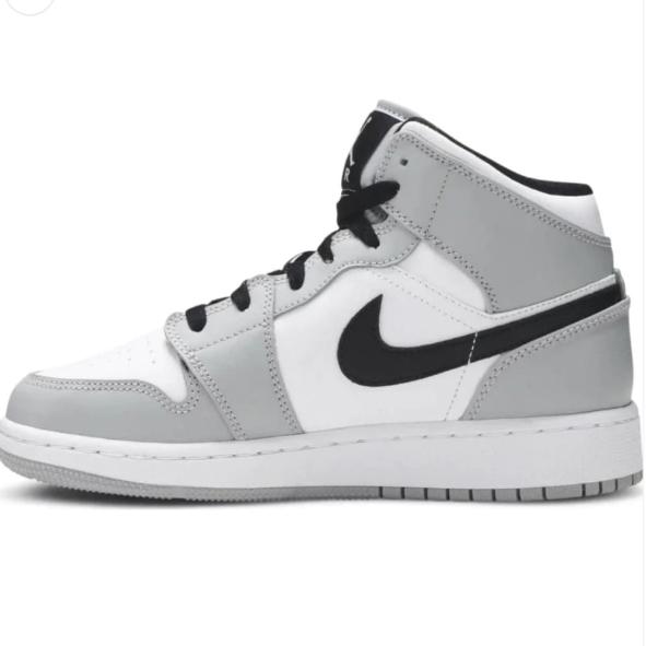 Air Jordan 1 Mid GS - Light Smoke Grey