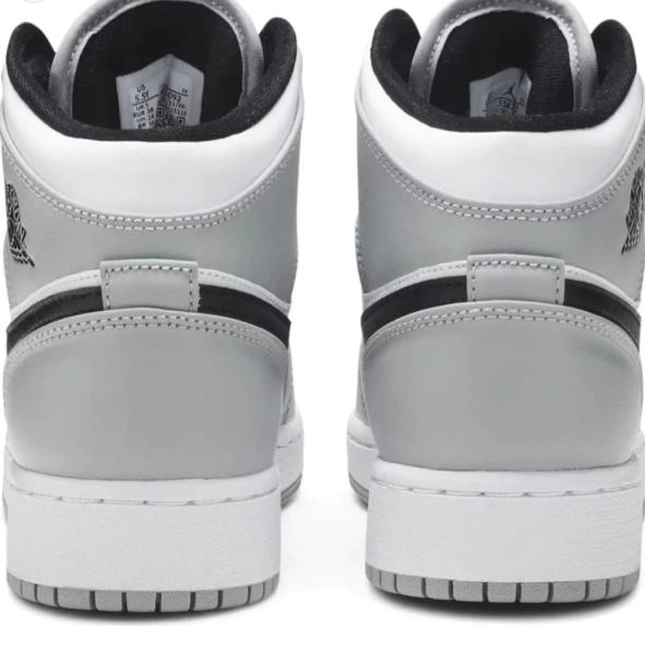 Air Jordan 1 Mid GS - Light Smoke Grey